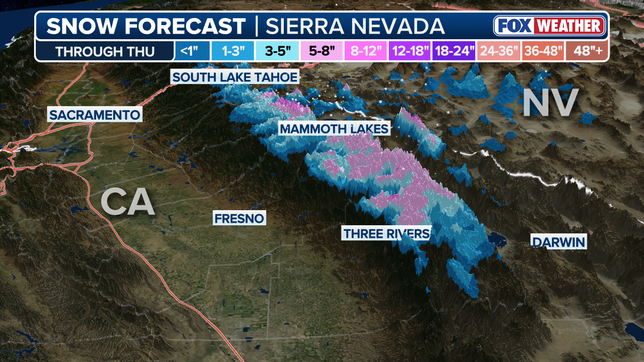 Omega block weather pattern expected to dump snow across Sierra Nevada